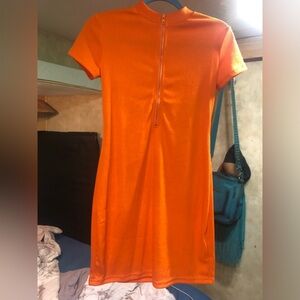 Neon orange dress